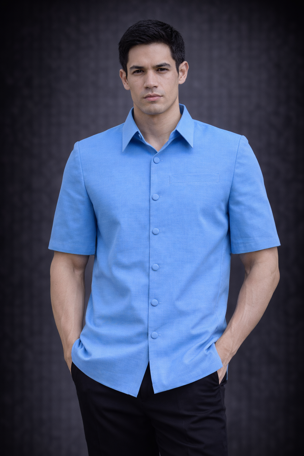 PYDAXA Cerulean Silk Shirt