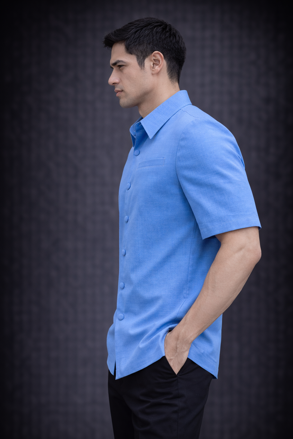 PYDAXA Cerulean Silk Shirt