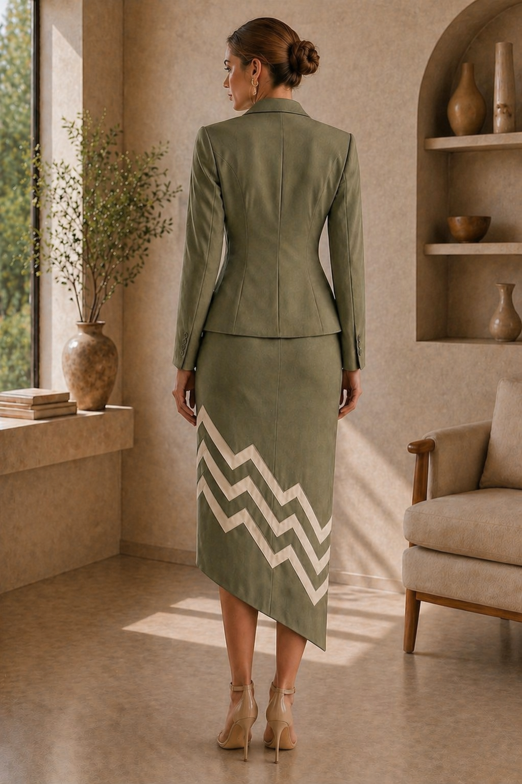 PYDAXA Meridian Inlay Skirt Suit