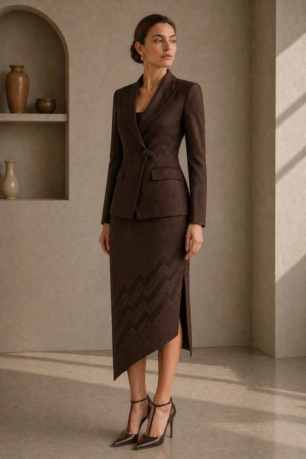 PYDAXA Meridian Inlay Skirt Suit