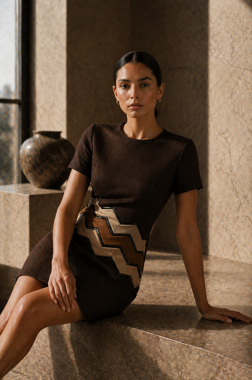 PYDAXA Horizon Inlay Mini Dress